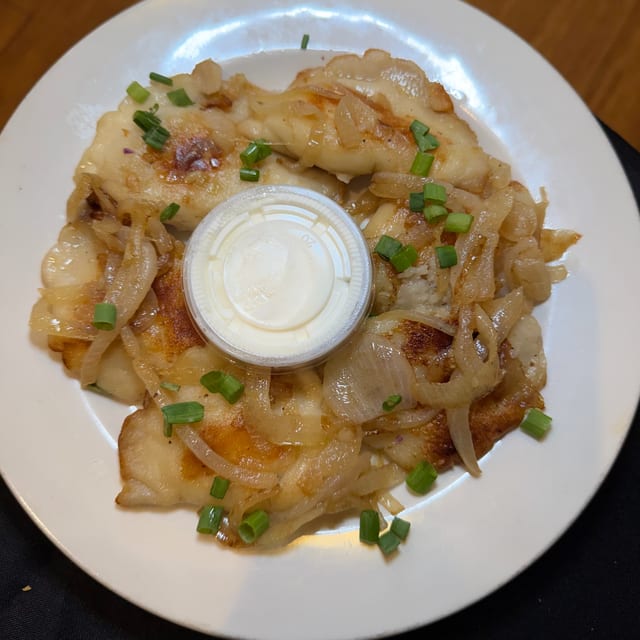 Pan Fried Pierogies.