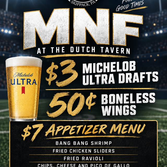 Monday Night Football at The Dutch Tavern